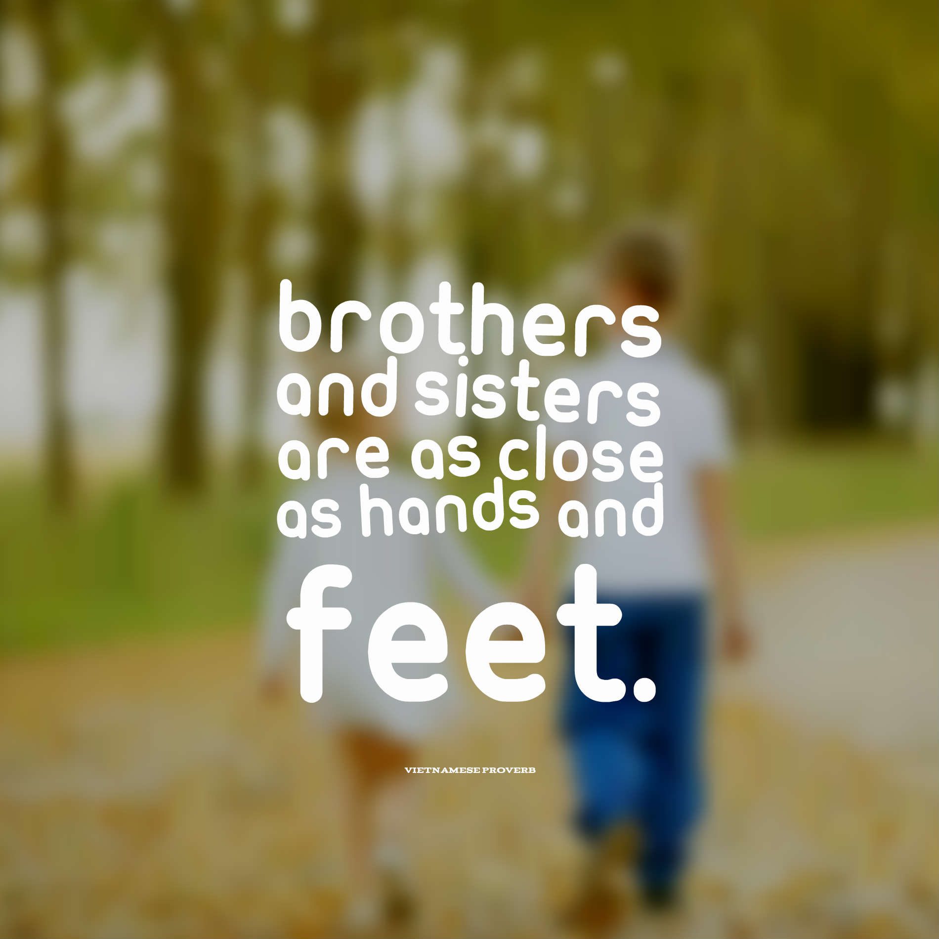 All 97+ Images brothers and sisters are as close as hands and feet Latest