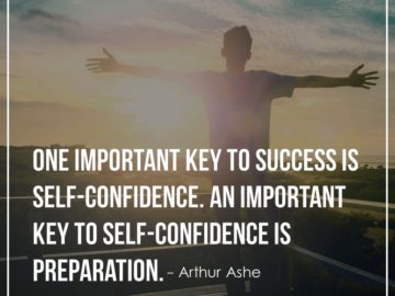 One important key to success is self-confidence. An important key to self-confidence is preparation.