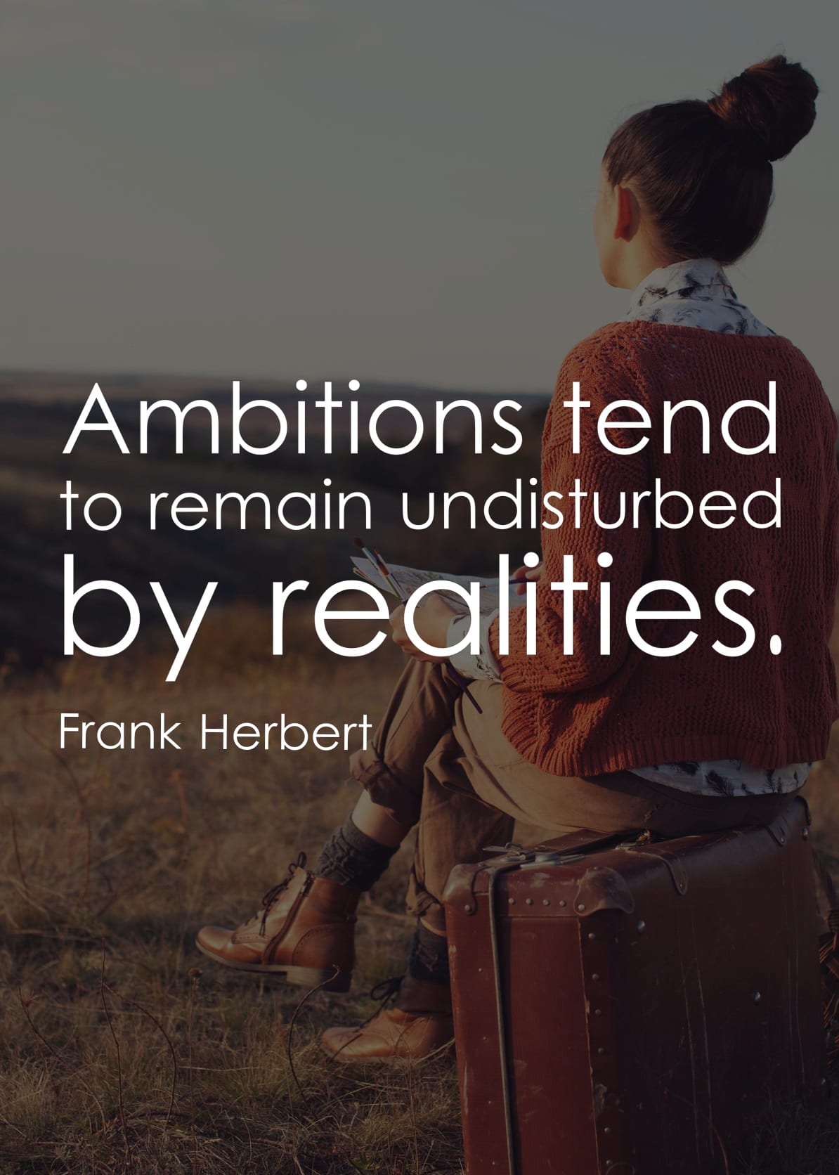 Ambitions tend to remain undisturbed by realities.