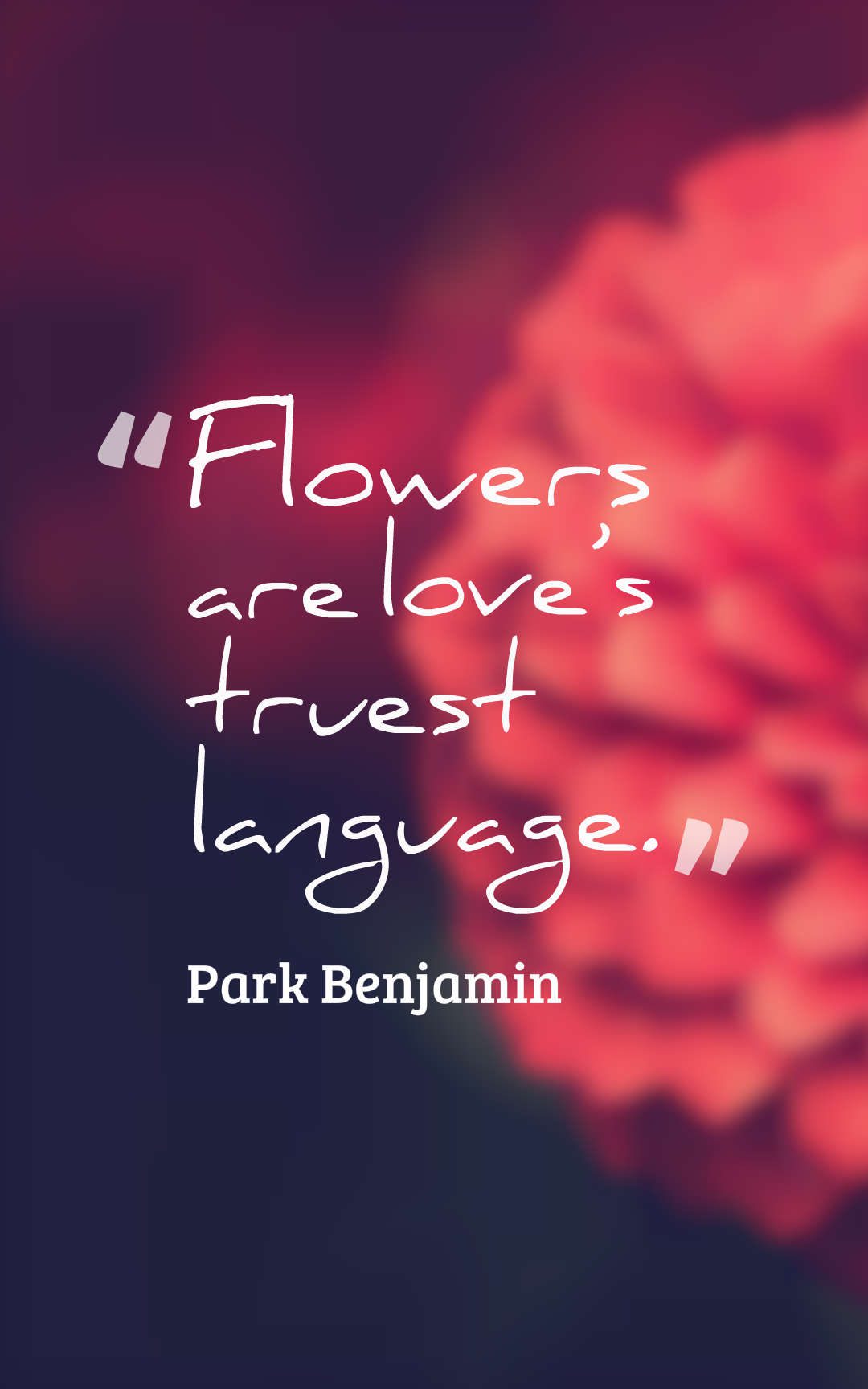 Flowers are love’s truest language.