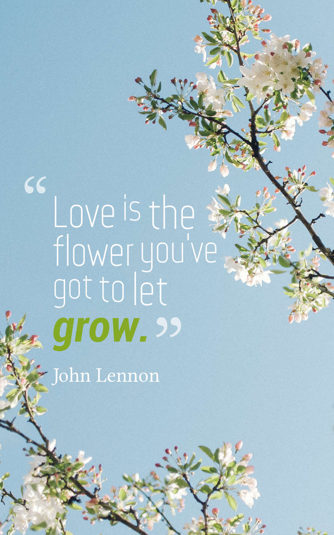 Love is the flower you've got to let grow.