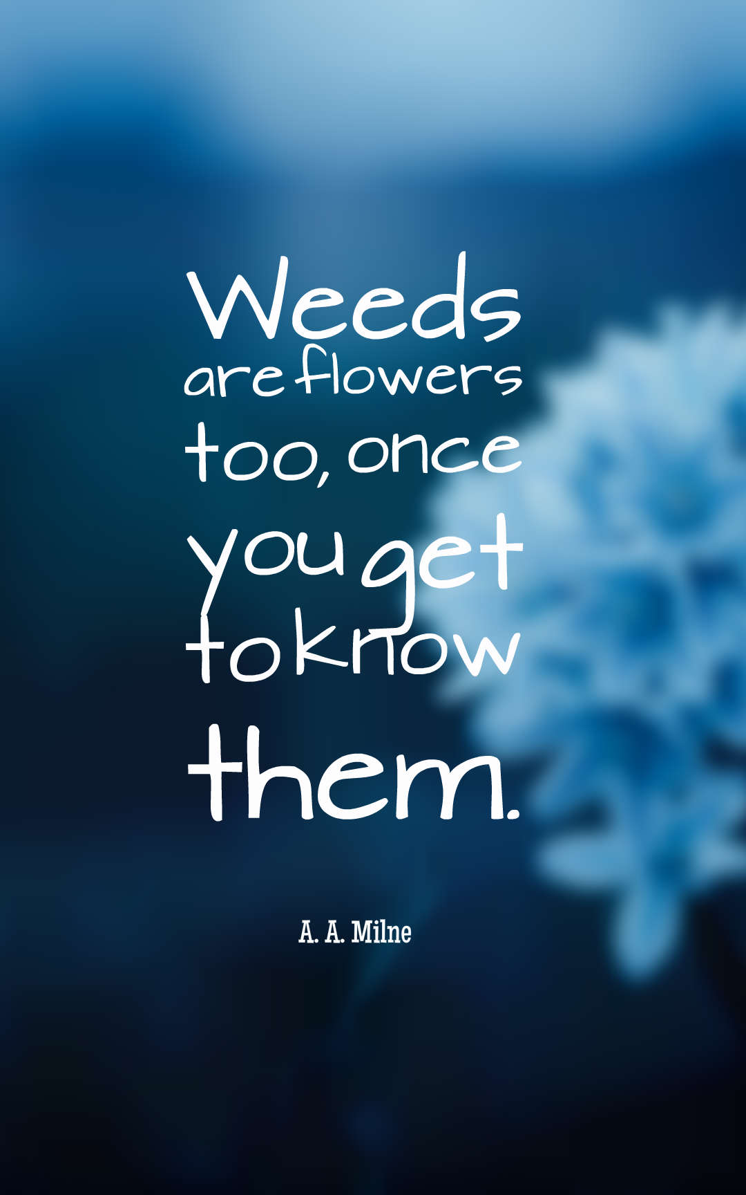 Weeds are flowers too, once you get to know them.