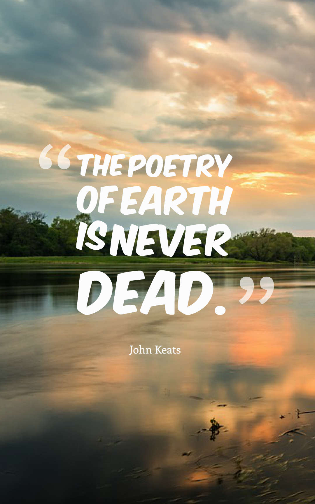 the poetry of earth is never dead