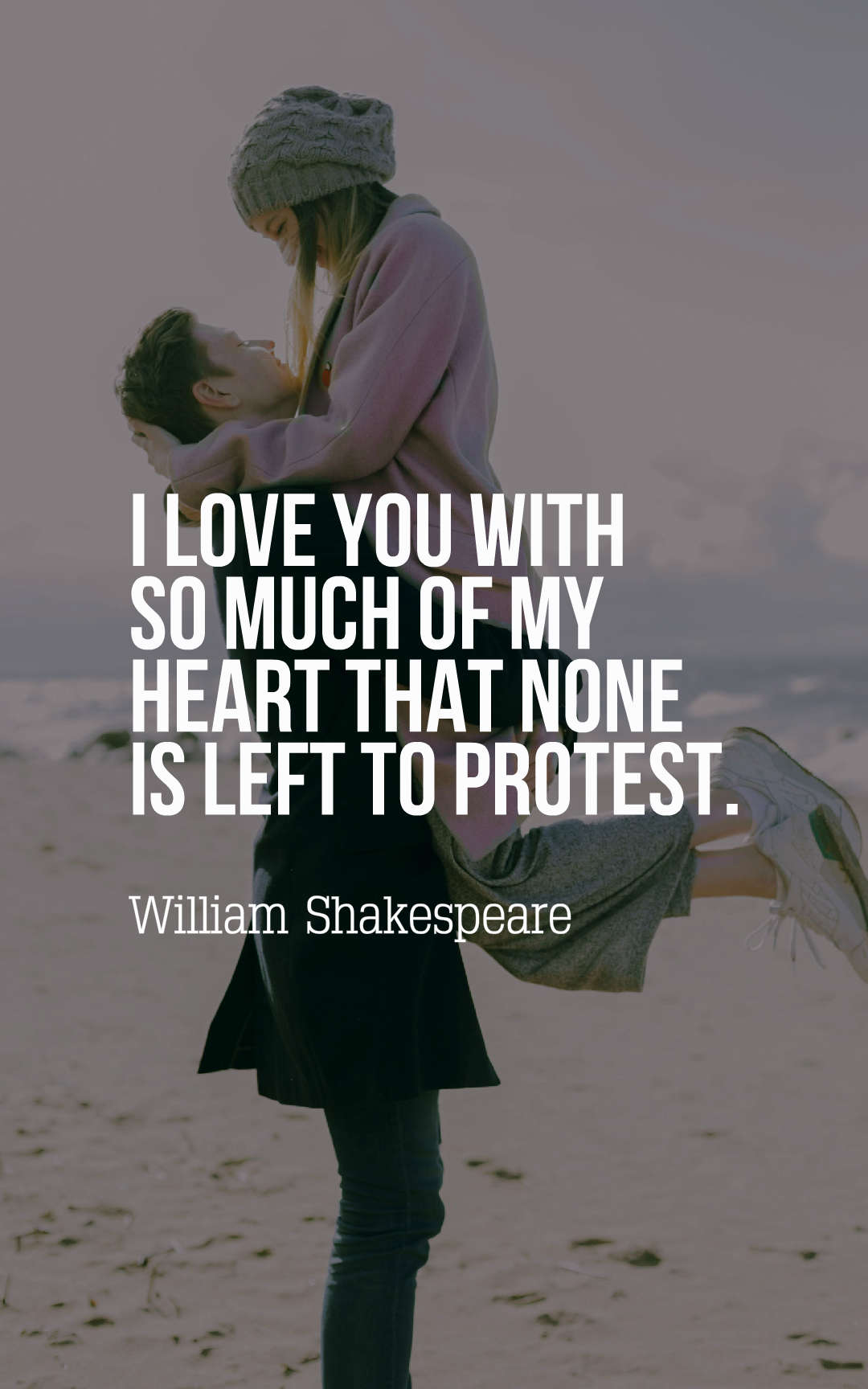 I love you with so much of my heart that none is left to protest.