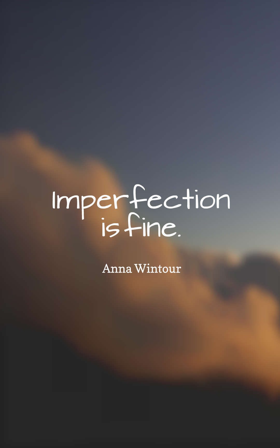 Imperfection is fine.