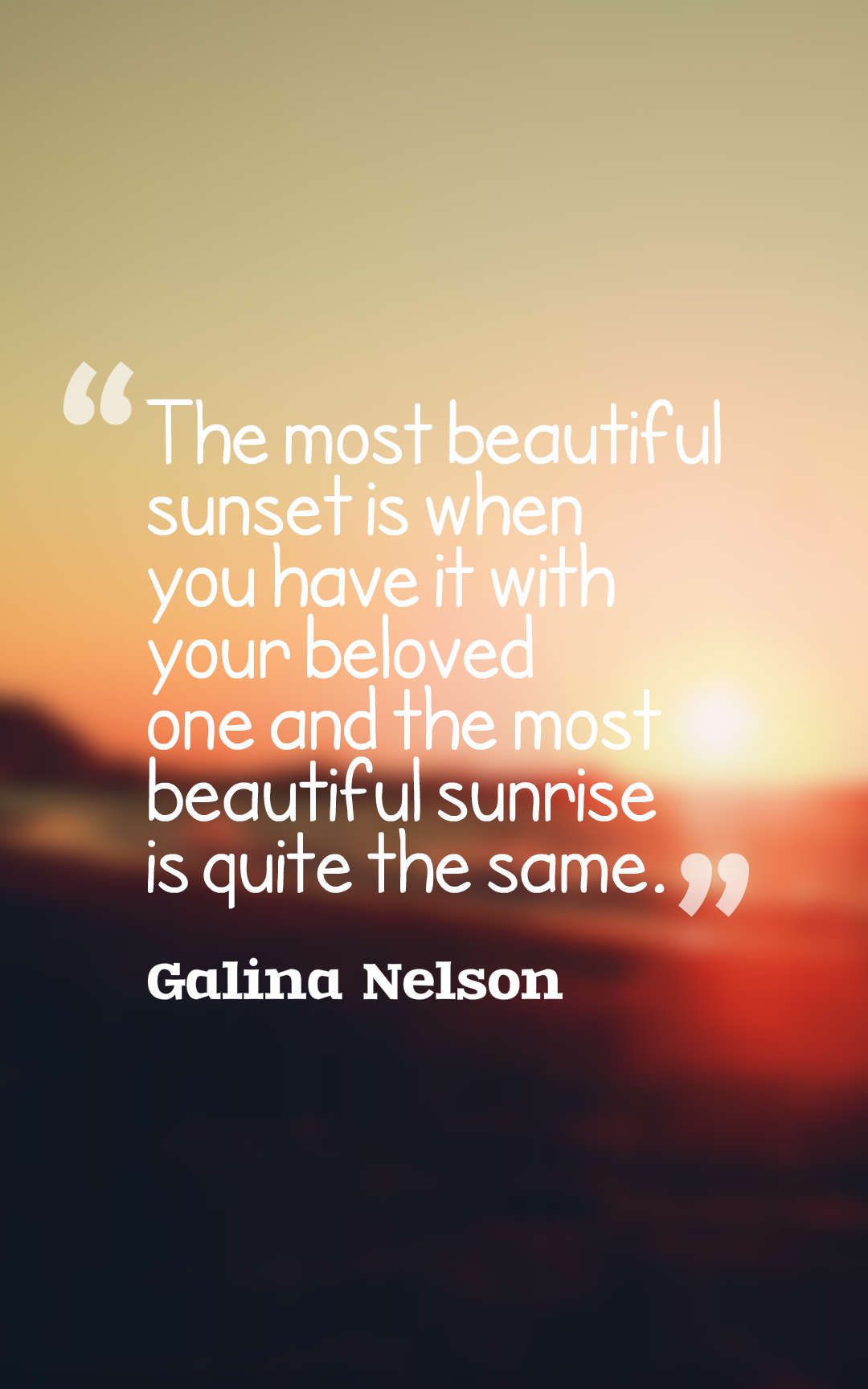 Romantic Sunset Quotes