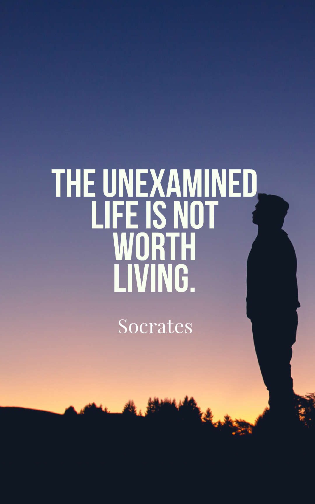 The unexamined life is not worth living.