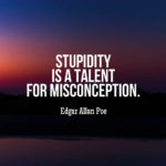 Stupidity is a talent for misconception.