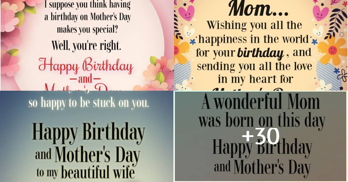 Happy Birthday and Mother’s Day! 30 Two-in-One Greetings